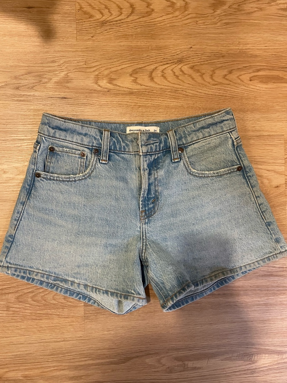 Abercrombie & Fitch Light Wash Denim Shorts
